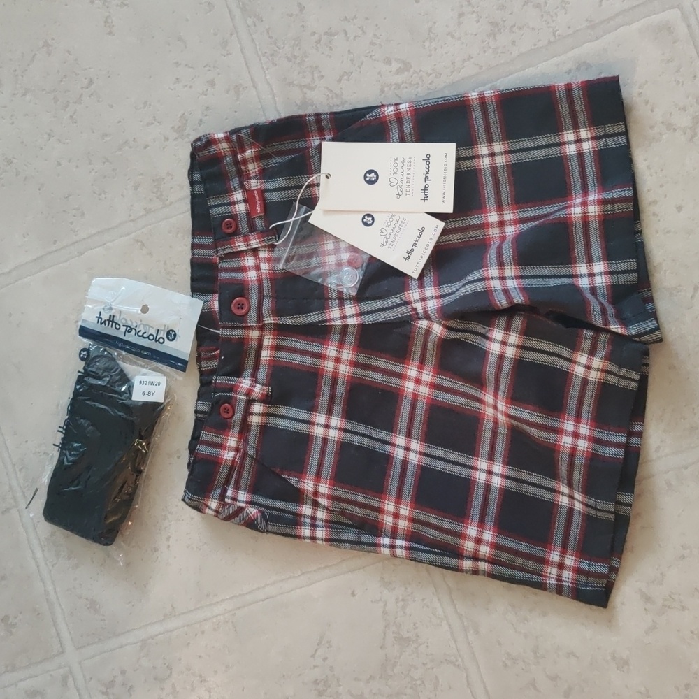 New!Tutto Piccolo Plaid BerShorts Vintage Retro Inspired Y2k Cottage Core Trendy